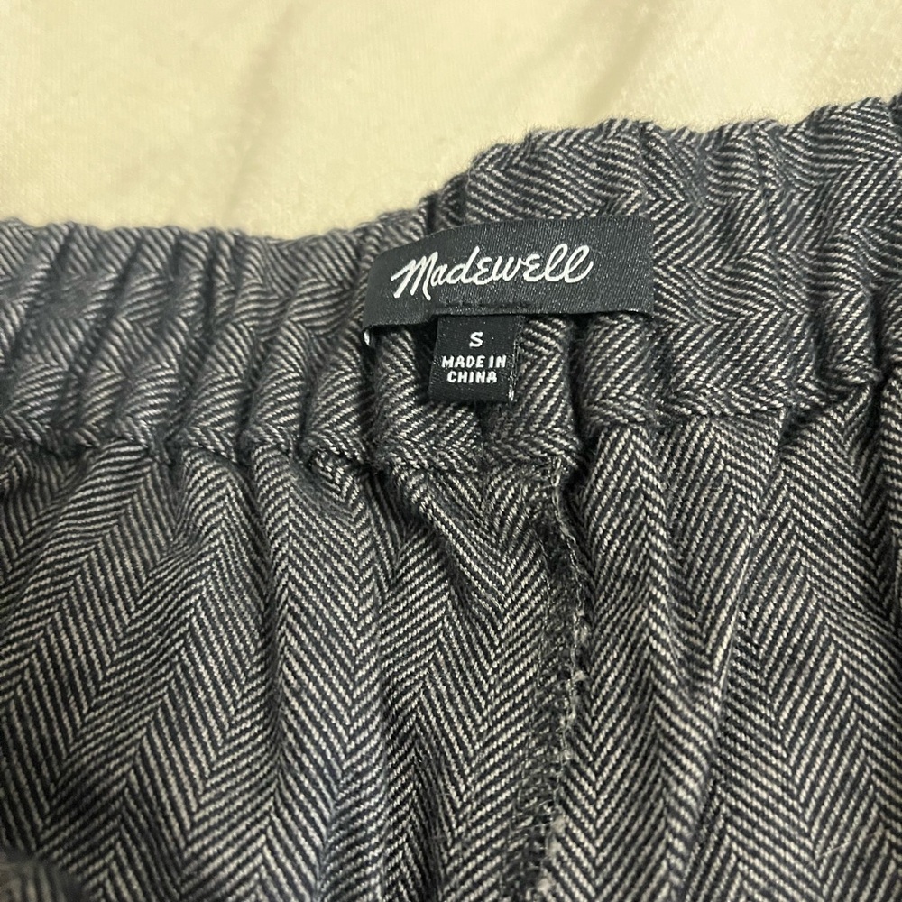 Madewell Charcoal Herringbone Trousers